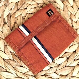 VTG Wallet Rainbow Canvas Vintage Bi-fold Nylon Retro 80s Oceanside Ca. USA